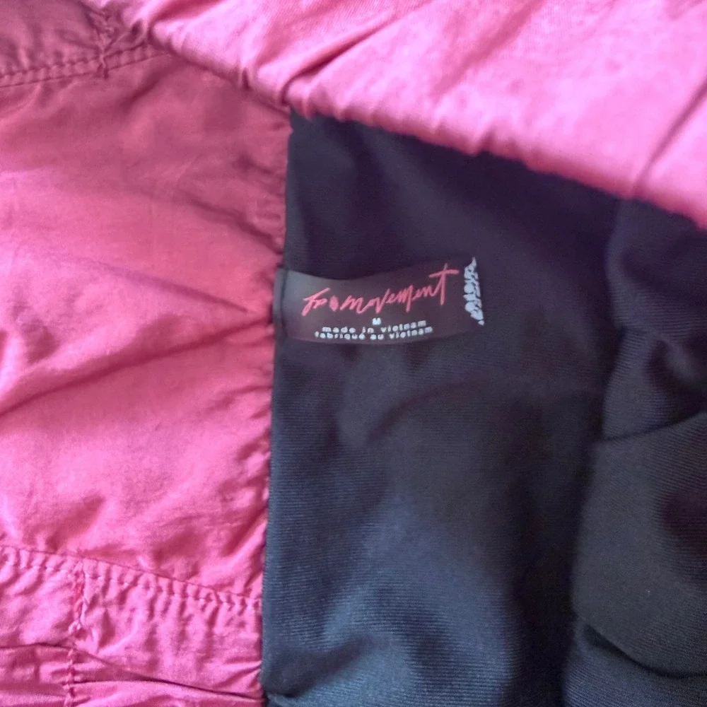 FP Movement Way Home Shorts Magenta Pink High Waist Smocked Athletic Womens M - Picture 3 of 5